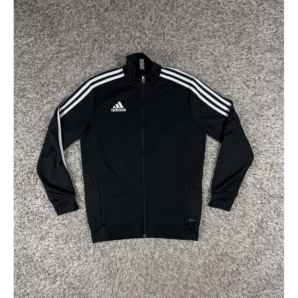adidas Tiro 19 Youth Training Jacket Black White Climalite L 13-14Y DT5276